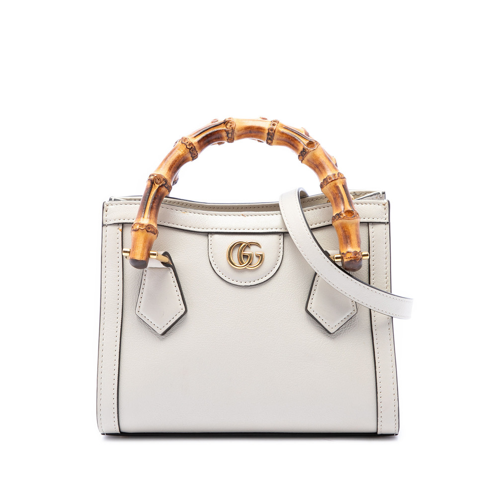 Pre-Loved Gucci Mini Calfskin Bamboo Diana Satchel